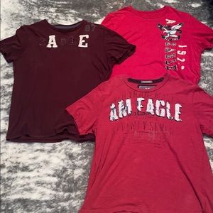 Men’s AE set of red shirts 🦅❤️